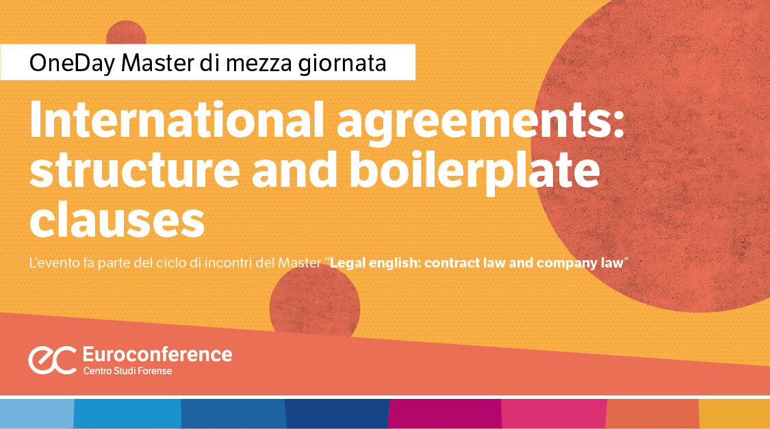 Immagine International agreements: structure and boilerplate clauses | Euroconference